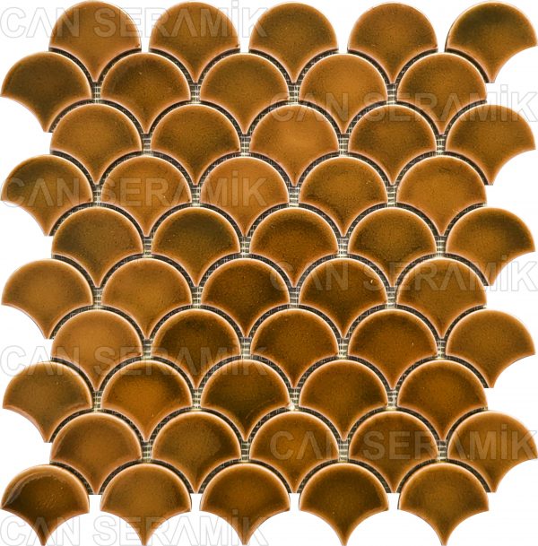 Fileli Çini Balık Pulu Modeli Karamel Renkli Fileli Mozaik Modelleri Desenleri Fiyatları 3d Üç Boyutlu Yeni Modern Fileli Çini Seramik Desenleri Modelleri