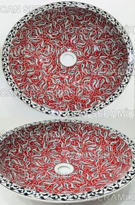 Çini Desenli Lavabo Modelleri El Yapımı Çini Desenli Lavabo Fiyatları Modern Lavabo Modelleri El Dekoru Seramik Lavabo Modelleri Fiyatları