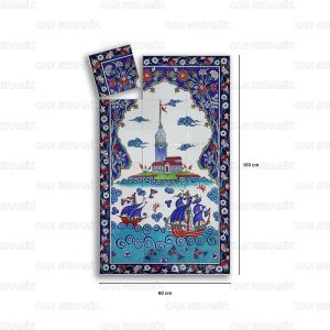 El Yapımı İznik Çini Pano Modelleri El Yapımı Kız Kulesi Çini Pano Modelleri Fiyatları El Dekoru Kız Kulesi Çini Pano Tasarımları